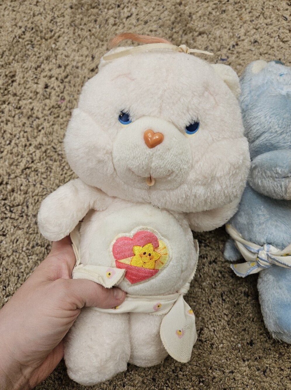VTG Care Bears KENNER 1983 Baby Tugs Bear Blue Pink Diaper Rare Smiling Star - Picture 3 of 15